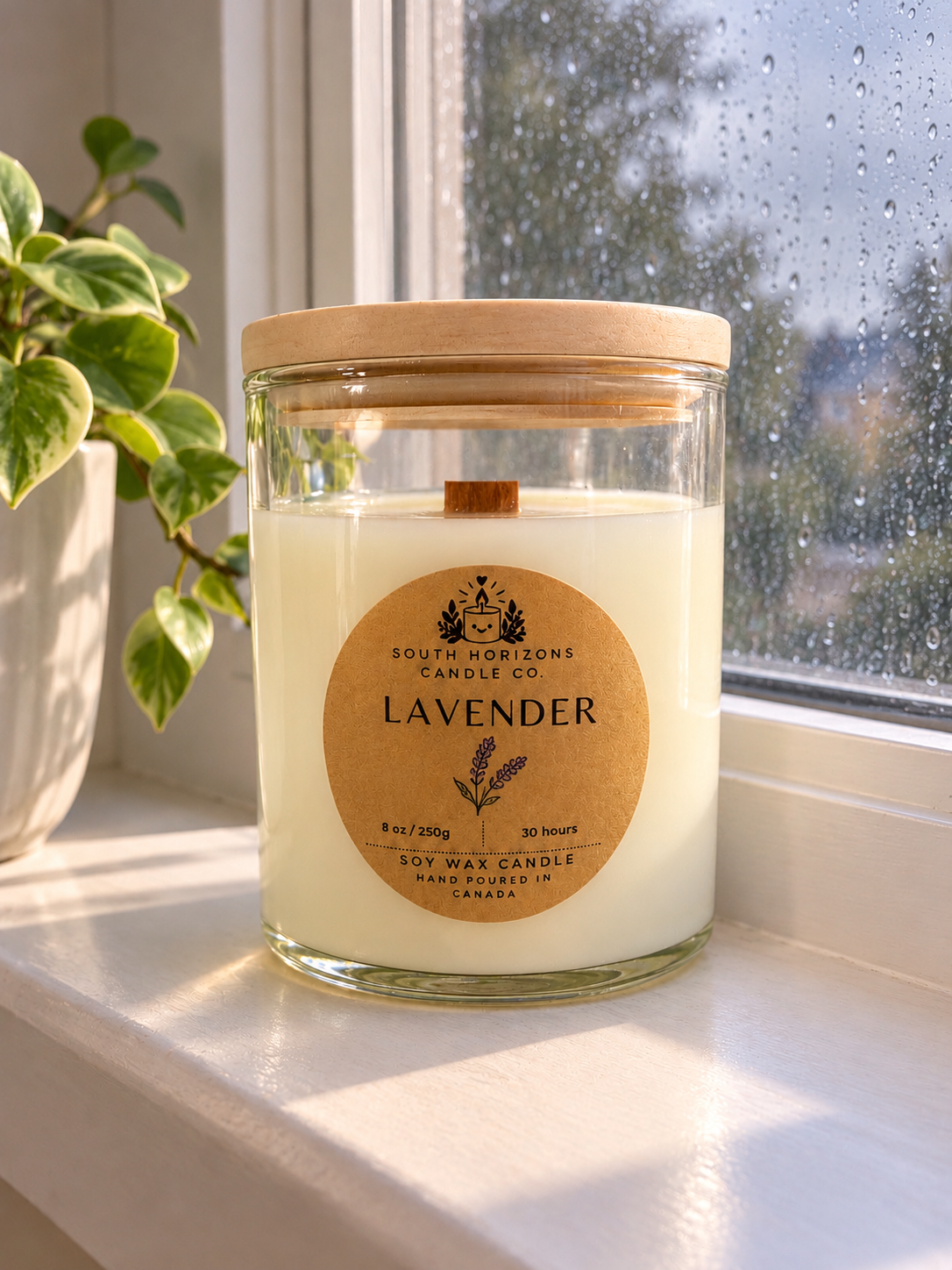 Lavender -Candle with a Hidden Message