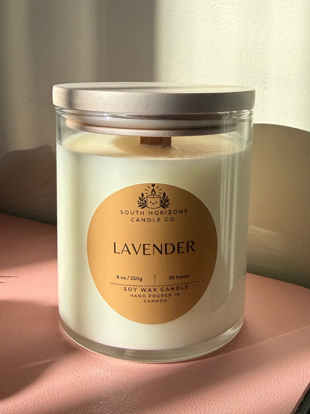 Lavender -Candle with a Hidden Message
