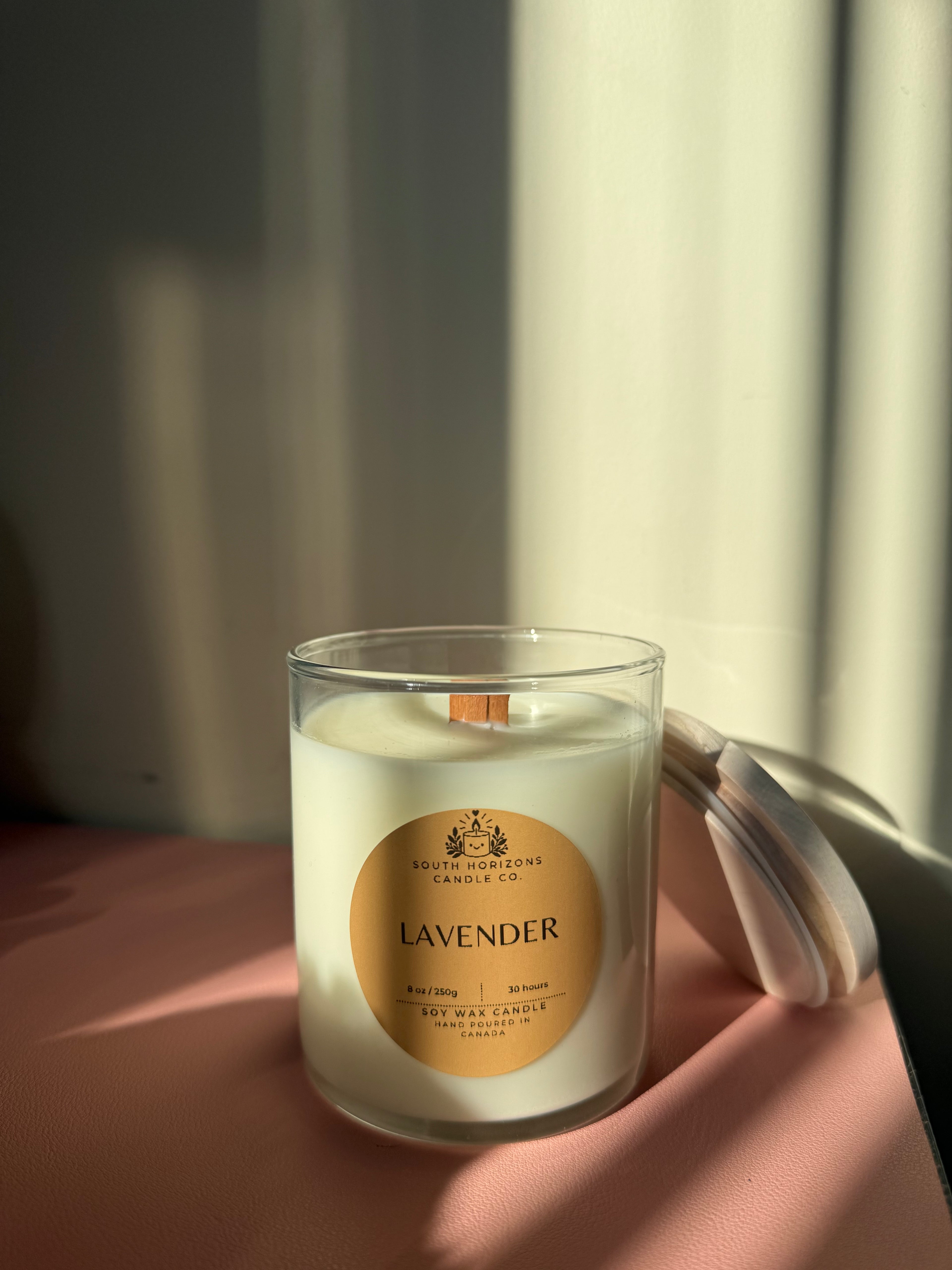 Lavender -Candle with a Hidden Message