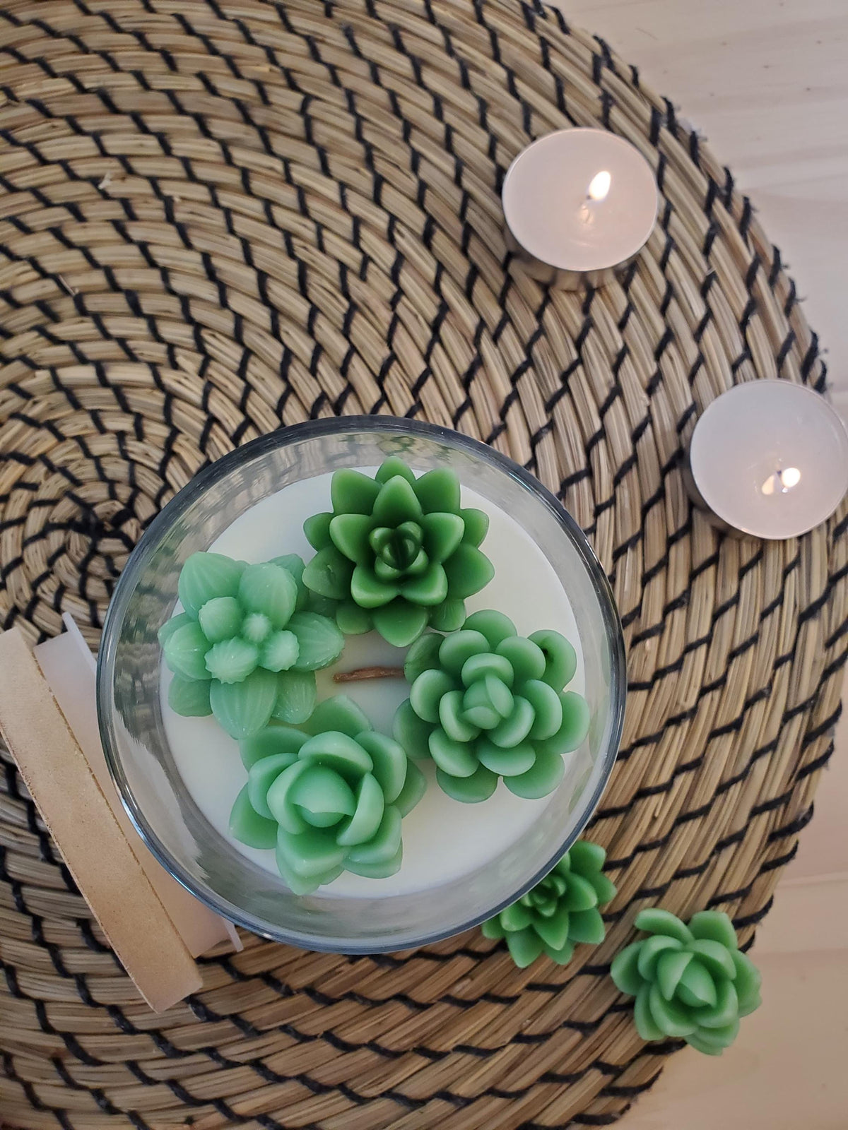 Succulent Terrarium Soy Candle: Handmade Plant Gift