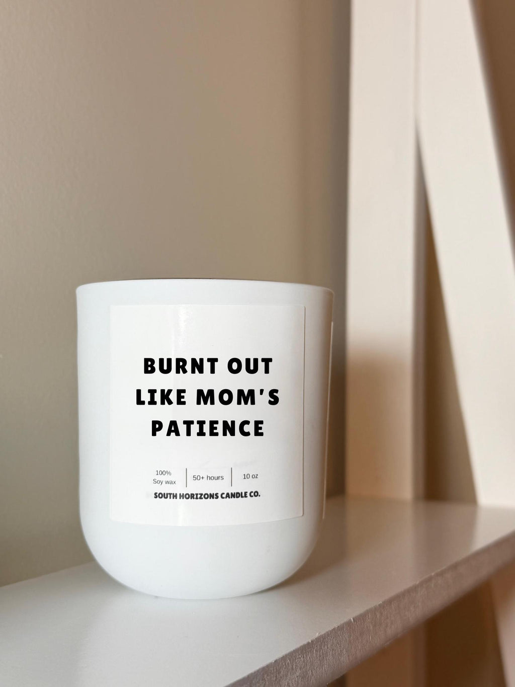 Personalized Mother's Day Candle: Funny Scented Soy Wax Candle with Wooden Wick