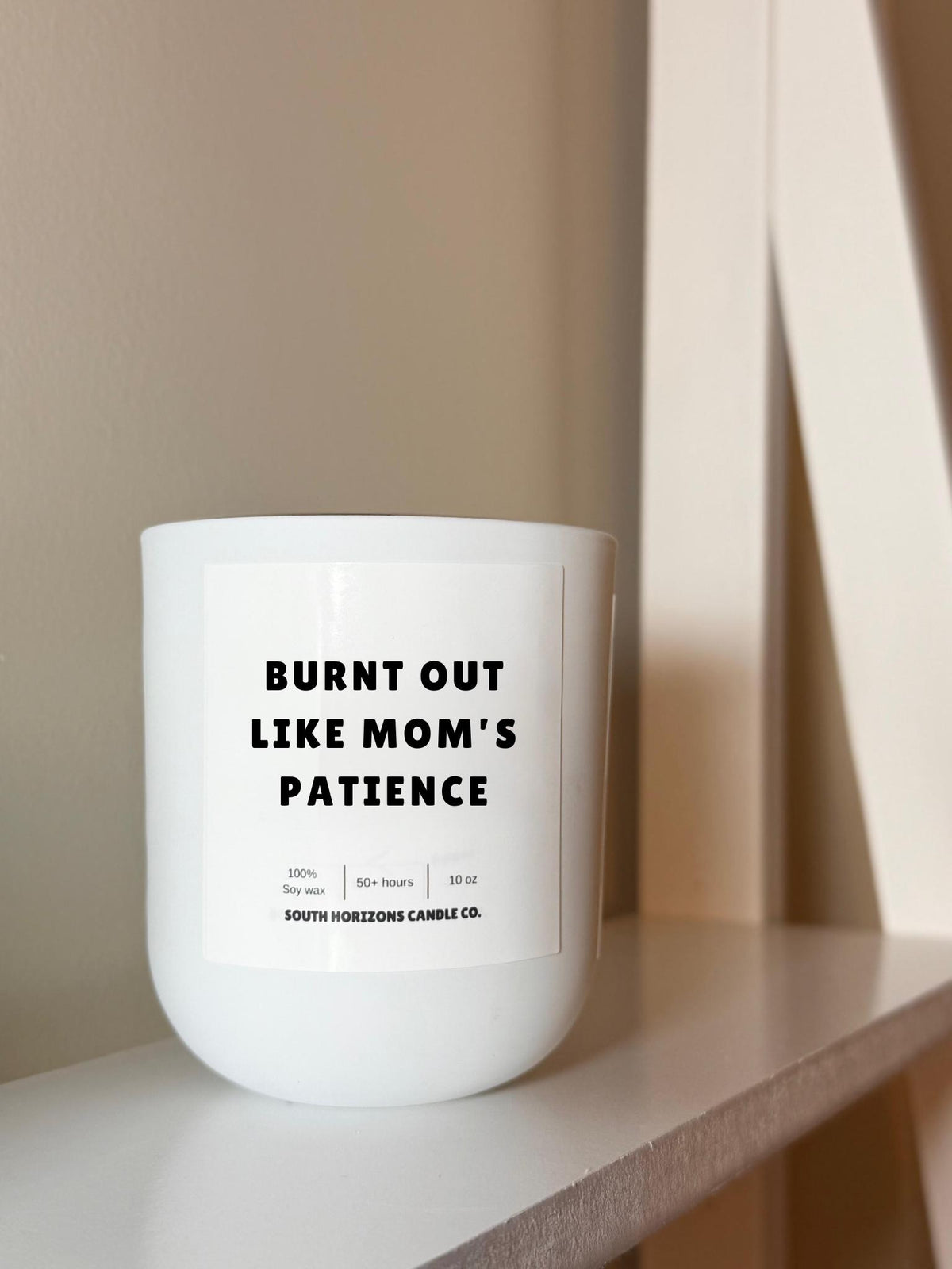 Personalized Mother's Day Candle: Funny Scented Soy Wax Candle with Wooden Wick
