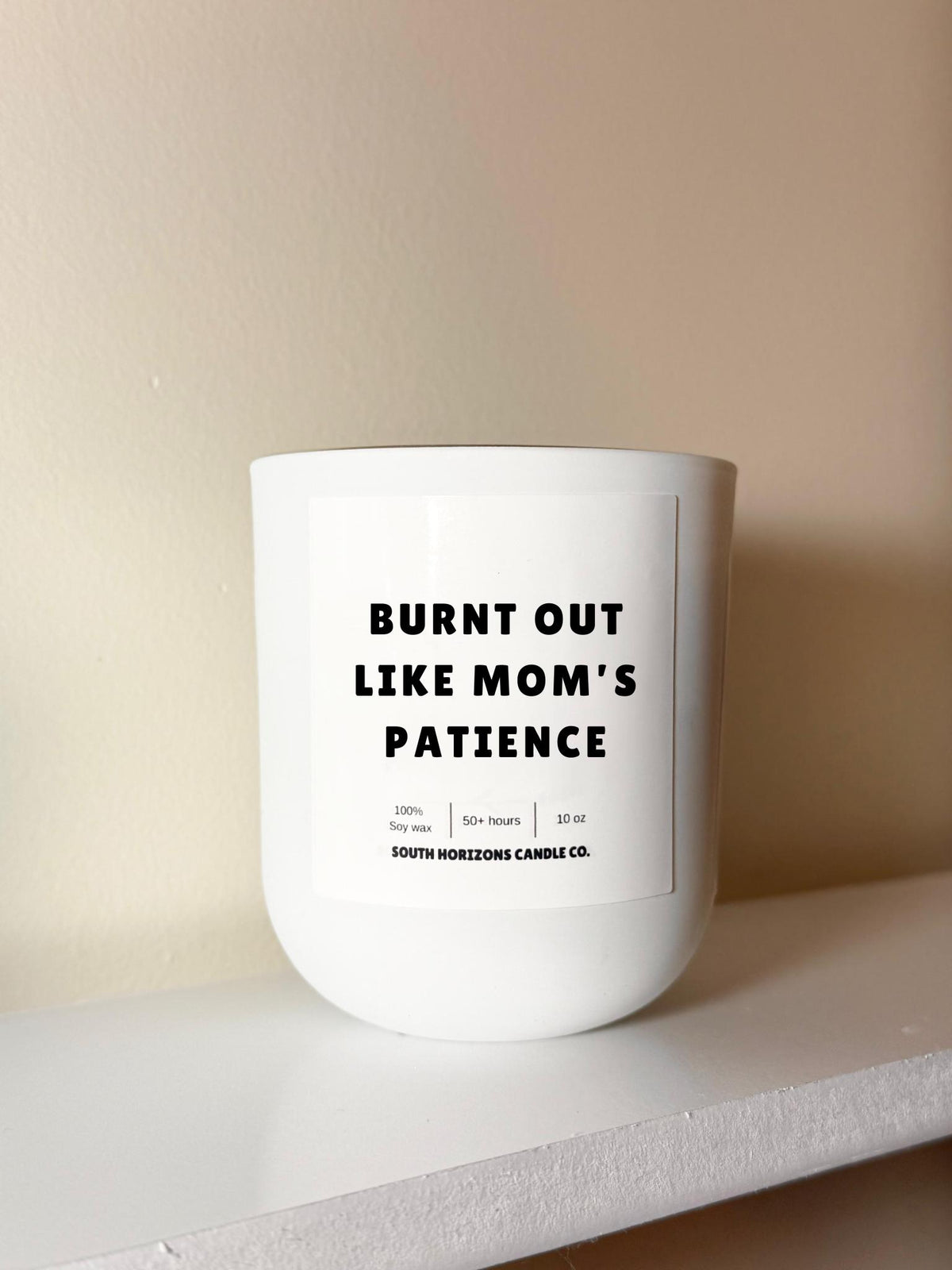Personalized Mother's Day Candle: Funny Scented Soy Wax Candle with Wooden Wick