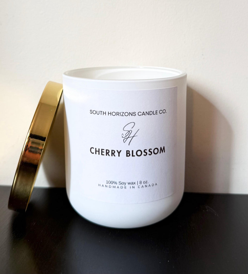 soy wax candles CherryBlossom |Wooden wick candle | scented candle for friend her| Housewarming gifts| Gifts for mom  scented soy candle